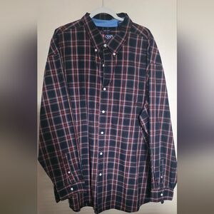 Classic Men's Plaid Shirt - Black and Red